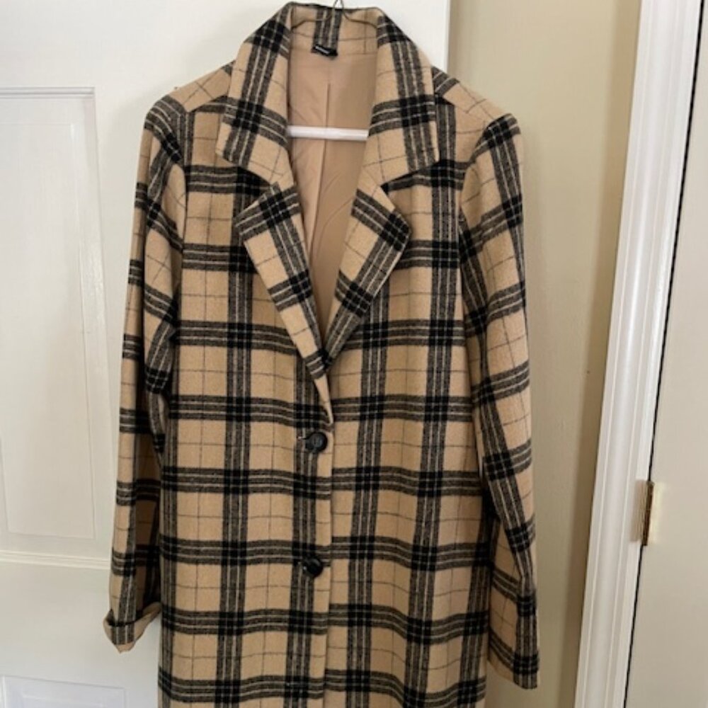 Windsor Classic Plaid Blazer Jacket Lightweight Plaid Coat, Medium